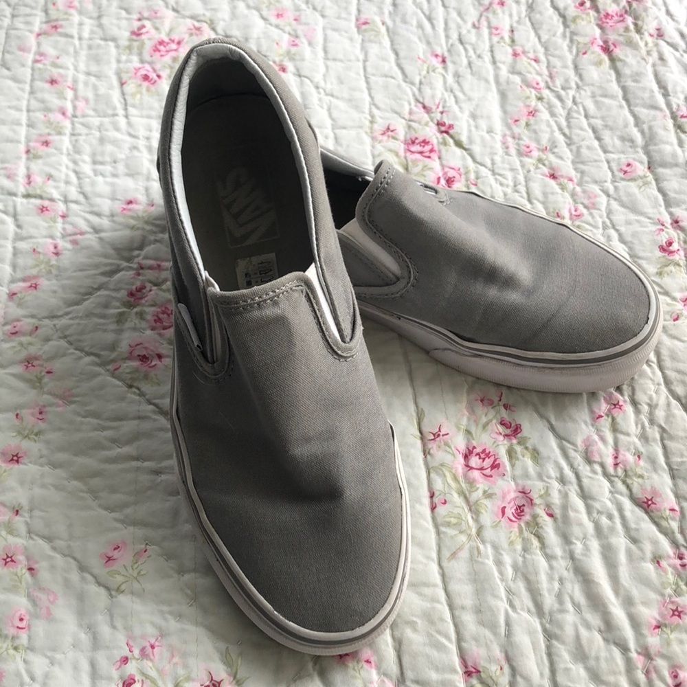 8.5 Women’s Vans grey slip-ons